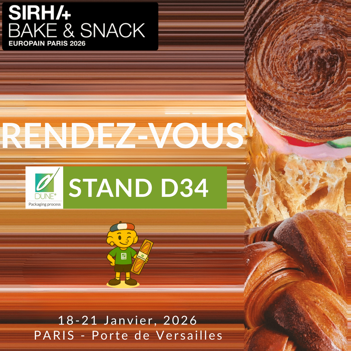 Dune est au Sirha Bake&Snack 2026